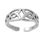 Silver Toe Ring - Celtic Design