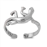 Silver Toe Ring - Lizard