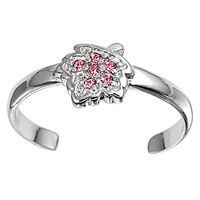 Silver CZ Toe Ring