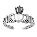 Silver Toe Ring - Claddagh