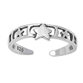 Silver Toe Ring - Star