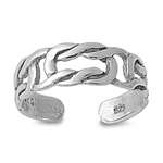 Silver Toe Ring - Knot