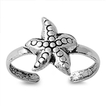 Silver Toe Ring - Starfish