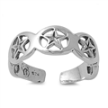 Silver Toe Ring - Star