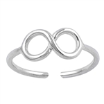 Silver Toe Ring - Infinity