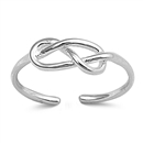 Silver Toe Ring - Knot