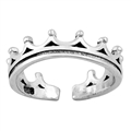 Silver Toe Ring - Crown