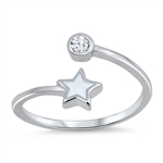 Silver Toe Ring - Star