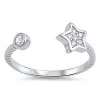 Silver Toe Ring - Star