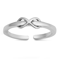 Silver Toe Ring - Infinity