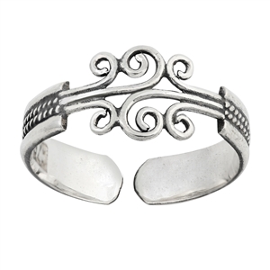 Silver Toe Ring - Bali Design