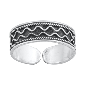 Silver Toe Ring - Bali Design