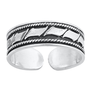 Silver Toe Ring - Bali Design