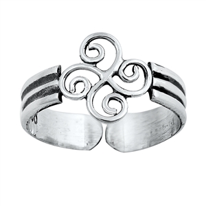 Silver Toe Ring - Bali Design