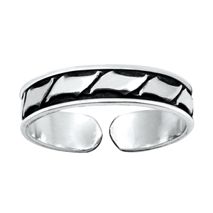 Silver Toe Ring - Bali Design