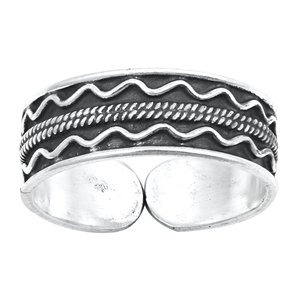 Silver Toe Ring - Bali Design