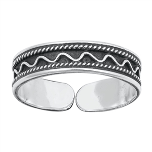 Silver Toe Ring - Bali Design