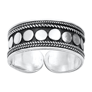 Silver Toe Ring - Bali Design