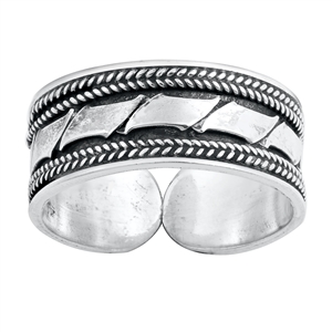 Silver Toe Ring - Bali Design