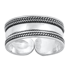 Silver Toe Ring - Bali Design