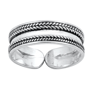 Silver Toe Ring - Bali Design