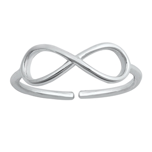 Silver Toe Ring - Dainty Infinity