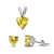 Silver Sets - Yellow Topaz CZ Heart