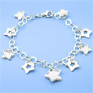 Silver Charm Bracelet - Star