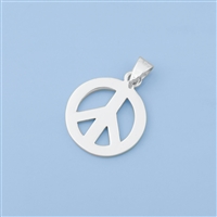 Silver Pendant - Peace Sign