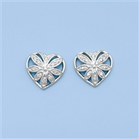 Silver Earrings - Hearts