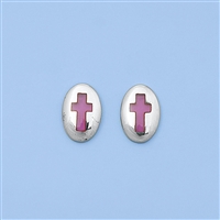 Silver Earrings - Cross