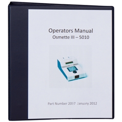 Instruction Manual for OSMETTE III Model 5010