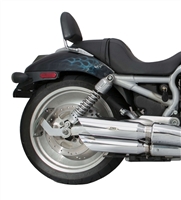 harley-davidson v-rod vrsca vrscb vrscaw baffled slash cut slip-on exhaust pipe mufflers