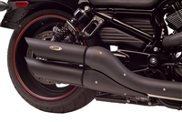 harley-davidson vrscdx v-rod night rod special baffled slash cut slip-on exhaust pipe mufflers