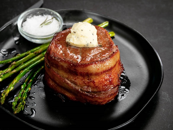 Rube's filet mignon wrapped in bacon,  13 oz
Taylen Anderson Photography