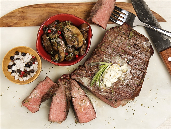 Top Sirloin with herbed butter