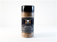 Bottle of Rube's custom blended Bourbon Peppercorn Seasoning