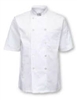 A211-XS - Vegas Chefs Jacket Short Sleeve White Polycotton - Size XS