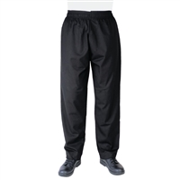 A582-XS - Vegas Chefs Trousers Black Polycotton - Size XS