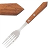 Steak Forks Wooden Handle - 190mm (Box 12)  C137