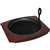 CC311 - Olympia Cast Iron Round Sizzler - 220mm 8.5" with Wooden Stand