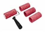 Amaco Textured Clay Rollers 4 Textures and 1 Handle Set