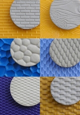 Texture Mat Set Of 6 : 6" x 8" : Chinese Clay Art