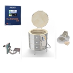 L&L e28T-3 Easy-Fire Kiln Package with Genesis Controller, Vent and Furniture:  240/1 In Stock