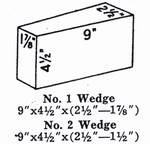 LVHHDW1:HIGH HEAT Hardbrick Firebrick -WEDGES #1