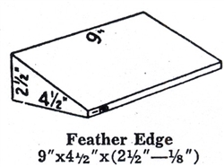 Super Duty Hardbrick FireBrick Feather Edge 3" Fire Brick