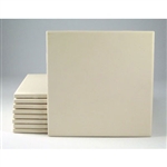 6" SQUARE BISQUE TILES: 7/32 thick: Case of 43 UNGLAZED