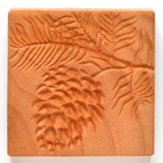 MKM Stamps4Clay - Large Square #49 (Pine bough)