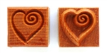 MKM Stamps4Clay - Medium Square #142 (Heart with curl)