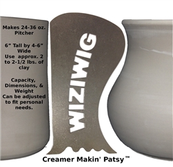 Wiziwig Potters Profile Rib Creamer Makin' Patsy